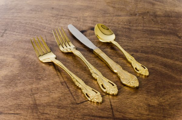 Events, Weddings, flatware gold abby