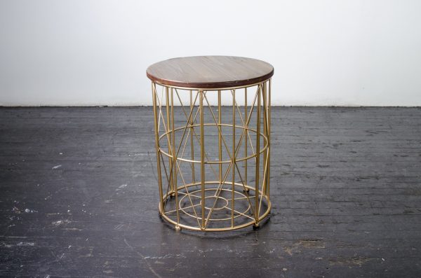 Lounge- side table industrial gold