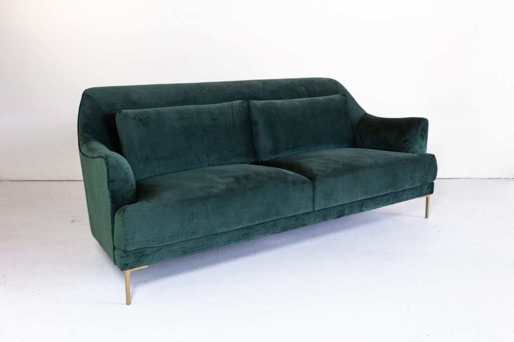 Sofa, Forest Green Velvet Amigo Party Rentals, Inc.Amigo Party